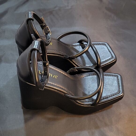 BRAND NEW LILIANA STRAPPY CAGED WEDGE HEELS SANDAL - Picture 6 of 16
